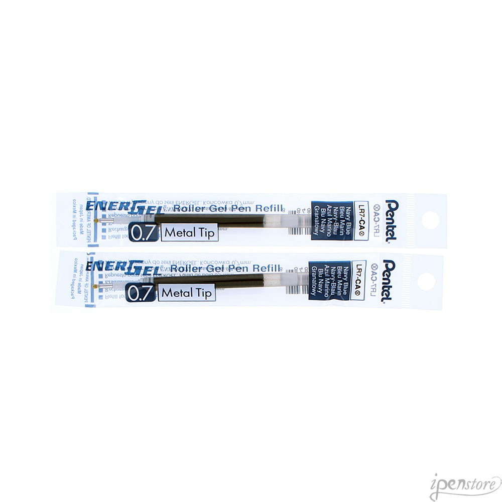 2 Pk Pentel LR7CA EnerGel Refills, 0.7 mm Medium, Navy Blue iPenstore